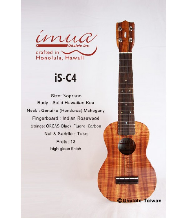 【台灣烏克麗麗 專門店】 IMUA Ukulele 夏威夷手工琴 21吋 iS-C4