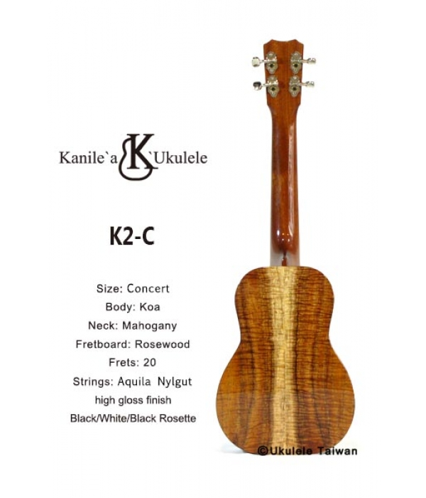 【台灣烏克麗麗 專門店】Kanile'a ukulele 烏克麗麗 K2-C premium 夏威夷手工琴 (空運來台)