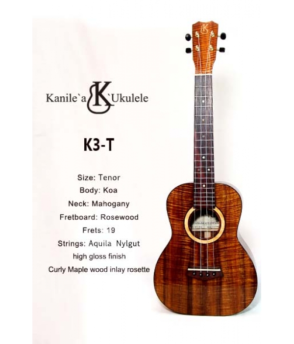 【台灣烏克麗麗 專門店】Kanile'a ukulele 烏克麗麗 K3-T premium 夏威夷手工琴 (空運來台)
